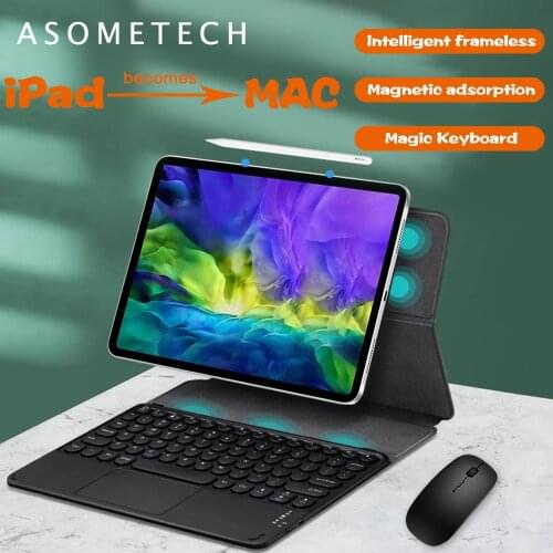 Bluetooth Keyboard Case for iPad Pro 11 12.9 2020 2018 Magic Magnetic Ultra Slim Touchpad Keyboard Cover for iPad Air 4 10.9