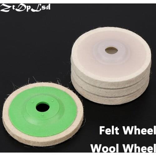 ZtDpLsd 1Pcs 4" 100mm Coarse Fine Wool Polishing Pad Buffing Sanding Disc Fiber Grinding Wheel For Metals Ceramics Marble Crafts