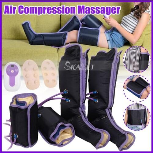 Electric Air Compression Leg Massager Vibration Infrared Therapy Blood Circulation Pump Wrap Set for Relax Massage