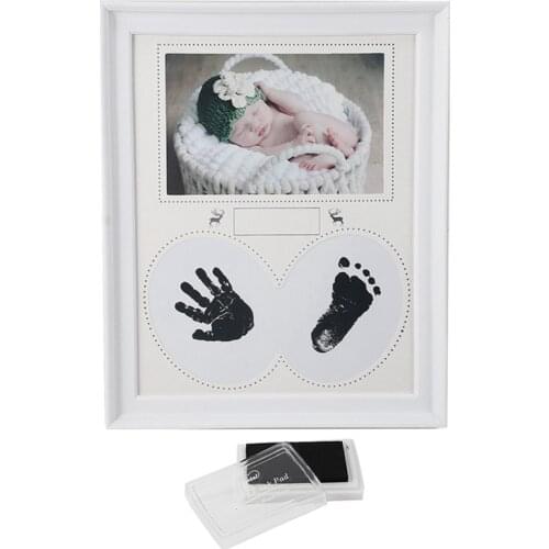 Photo Frame Baby Photo Frame Newborn Wall for Pictures Handprint Footprint Ink Pad Frame Kid Birthday Gift Cadre Room Decor