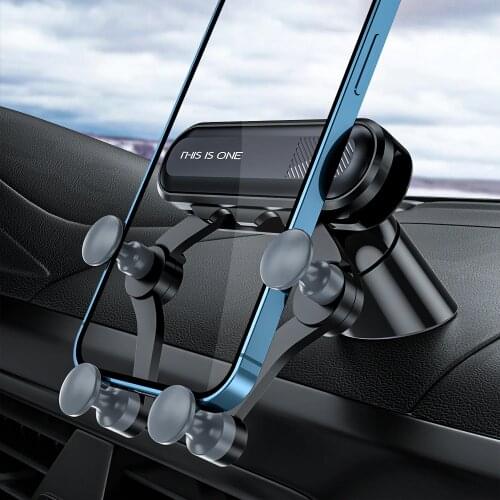 Gravity Car Phone Holder Air Vent Clip Mount Support Smartphone GPS Stand For iPhone 12 11 Samsung Dashboard Mobile Phone Holder