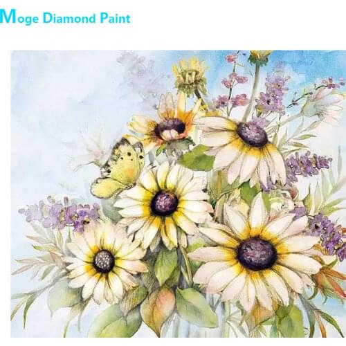 Chrysanthemum & Butterfly Diamond Painting Flowers Round Full Drill Floral Nouveaute DIY Mosaic Embroidery 5D Cross Stitch Gifts