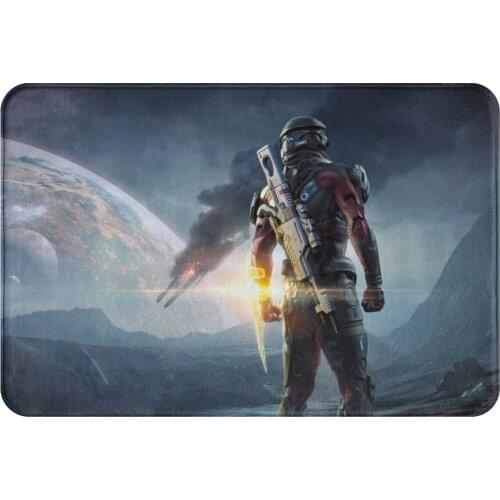 Mass Effect Game Bathroom Mat Space Doormat Kitchen Carpet Entrance Door Rug Home Decoration