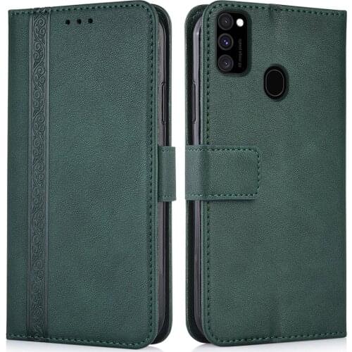 For Wallet Leather Case for Samsung Galaxy M21 SM-M215F m215 6.4'' Back Cover Phone Flip Case for Samsung M21 M 21 Case
