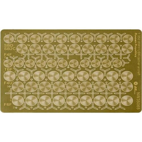 AM-WORKS NW35065 1/350 WWII USN Carrier Aircraft 'Dynamic Propellers' - Upgrade Detail Set