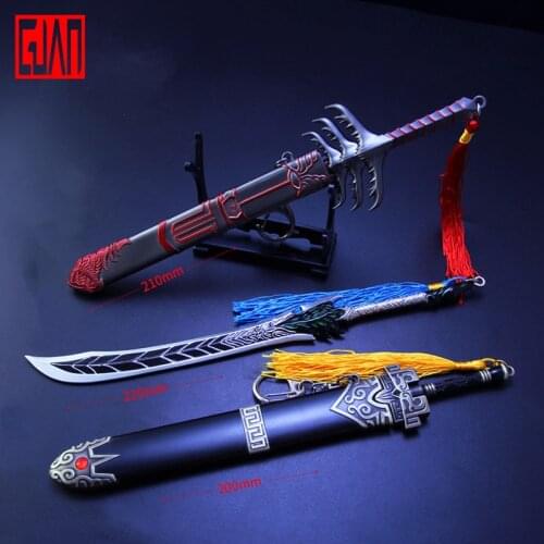 Alloy Scabbard Sword Weapon Model Game Props Household Ornaments Exhibition Props Birthday Gift Wu Gengji Surrounding