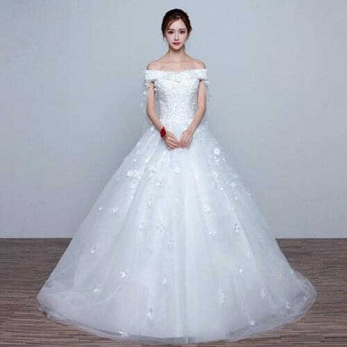 New Sexy Boat Neck Appliques Pearls Sleeve with Vei 2in1 Wedding Dress Floor length Prinecess Wedding Gown Vestido De Noiva