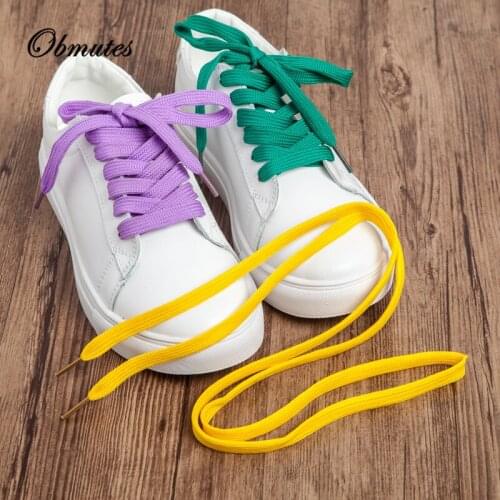120cm Lace men and women wild shoes shoes laces sports lace green purple yellow white shoes lace flat canvas shoes laces