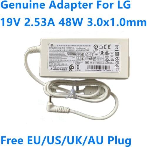 Genuine 19V 2.53A 48W ADS-48MS-19-2 19048E ADS-48MSP-19 Charger For LG GRAM 15Z970 14Z980C AC Adapter DA-48F19 WA-48B19FS AA75A1