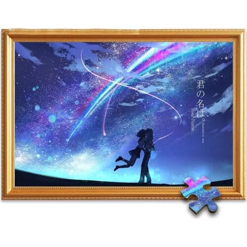Jigsaw Wooden Puzzle 1000 Pieces Adult Antistress Cartoon Anime Kids Educational Toy Couple Birthday Romantic Customized Gift