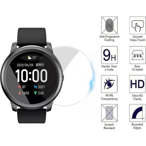Tempered Glass Film Screen Protector Full Coverage For Xiaomi Haylou Solar Smart Watch Tempered Glass Film Accessories