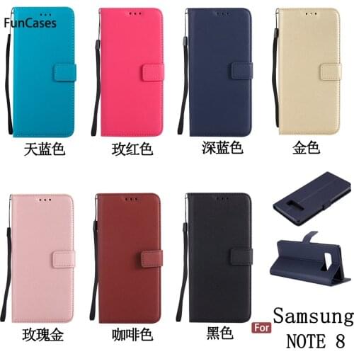 Luxurious PU Leather Case sFor Capa Samsung Note 8 Soft Silicone Phone Case Aksesuar PU Leather Case Samsung Galaxy Note 8