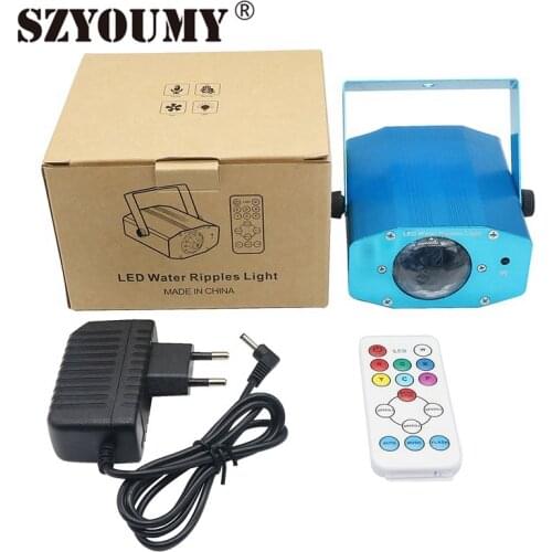 SZYOUMY 12W LED Laser Pointer Disco Light Party Pattern Home Christmas Laser Projector RGBW Stage Lighting With Remote