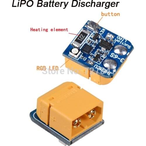 LIPO Suction Lithium Battery Discharger Battery for Storage Long-term 3S 4S 5S 6S XT60 Plug Battery RC Drone Power Protection