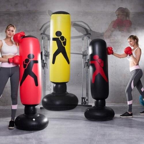 1.6M Inflatable Boxing Punching Bag Stress Punch Tower Speed Bag MMA Target Bag For Children Adult Tumbler Sandbag with Air Pump