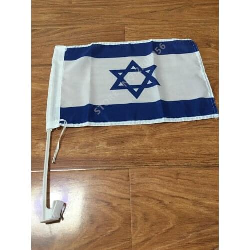 30X45C Israeli flag Israeli flag car window flag pole car decoration Free Shipping