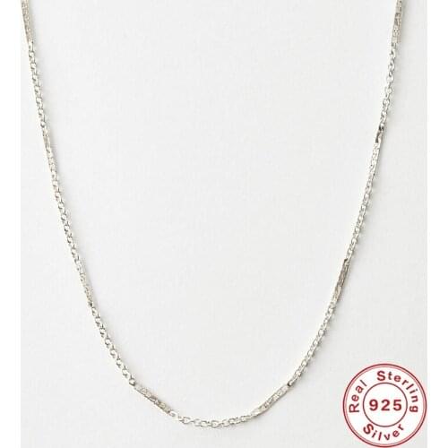 GS 925 Sterling Silver Gold Chain Necklace for Women Gilrs Clavicle Bare Simple Chain Choker Necklace Fashion Fine Jewelry