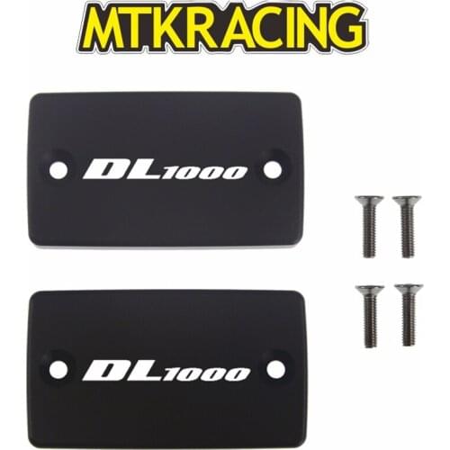 CNC Aluminum Motorcycle Brake Fluid Fuel Reservoir Tank Cover Cap FOR Suzuki DL1000/V-strom1000 2003-2018