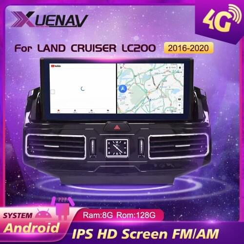 4+64G Car Radio Multimedia Player For TOYOTA Land Cruiser LC200 2016 2017 2018 2019 2020 Support Original Car 360 Degree Camera