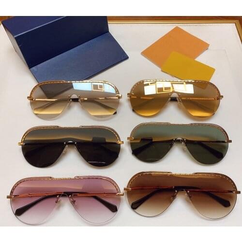 Brand Designer Womens Sunglasses Conjoined Lens Sunglasses Personality Large Rimless Sunglasses High Quality Womens Sunglasses