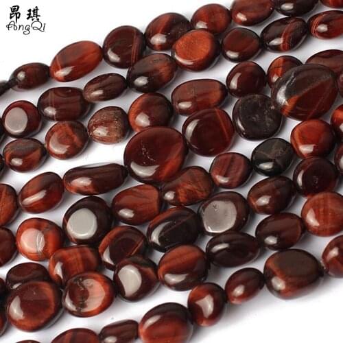 7-9mm Natural Irregular Red Tiger Eye Beads Colorful Loose Spacer Beads For Jewelry Making DIY Bracelet Necklace Pendants 15