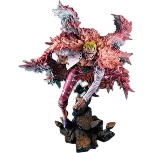 Pre-Sale 34.5Cm One Piece Donquixote Doflamingo Anime Action Figure Collectible Model Toy Hand-Made Model Decoration Doll