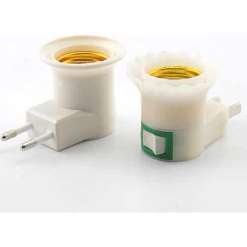 EU US AU plug E27 LED Lamp Base power Holder Converter for led light Bulb Adapter socket AC Power 110V 220V EU Plug Switch