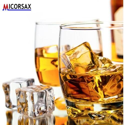 30pcs/locs Acrylic Ice Cubes Reusable Fake Crystal Beer Whisky Drinks Decor Material for Photography Props Wedding Bar Party