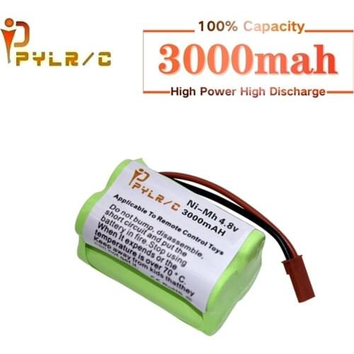 JST Plug) 4.8V 3000mah NIMH Battery For Rc toys Cars Boats Tanks Robots Guns AA NI-MH Battery 4.8V Rechargeable Battery Pack