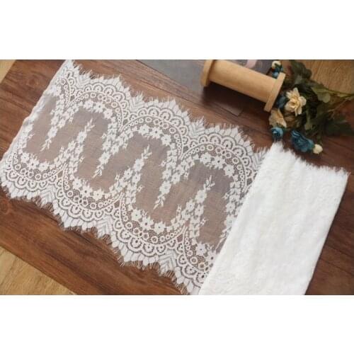 3M/ LOT 32cm hot sale solid color French Chantilly lace fabric and trim colors for choice DIY kid dress shirt skirt accessory