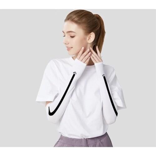 Ice Silk Running Sunscreen Travel Cool Longsleeve Summer Men Sport Outdoor Thumb Cycling Driving Uv Protection Women Arm Sleeves