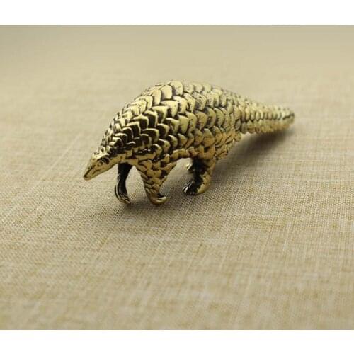 Manis pentadactyla | Pangolin status | Brass Decoration Africa animals collection Ornaments wild sculpture
