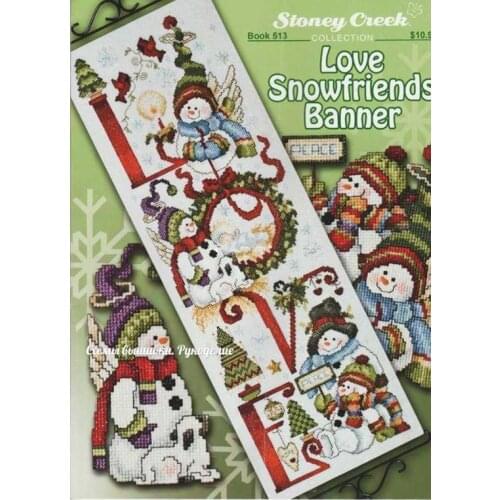 Embroidery Cross Stitch Kit Needlework DIY DMC Counted Cross Stitch Kits Midsummer Small Stoney-513 Love Snowman 25-55