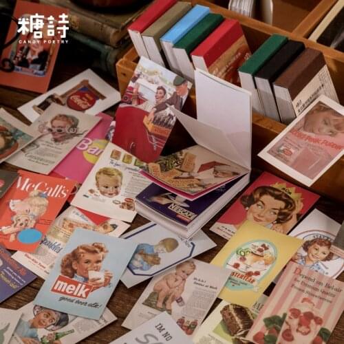 50 Pcs Washi Sticker Set Vintage Sticker Self-adhesive Decorative Stickers Aesthetic Scrapbooking Stickers For Journaling Diary