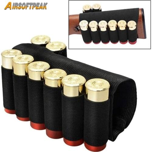 Military Nylon 8 Shell Holder Cartridge Rifle Bullet Ammo Carrier Tactical Shotgun Gauge Buttstock Pouches For Outdoor Hunting
