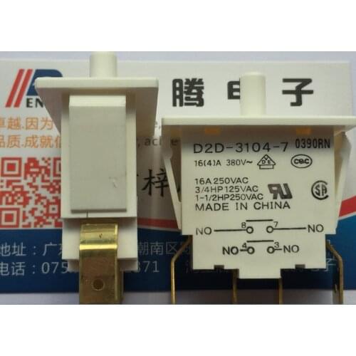 Original new 100% D2D-3104 check power off button switch self reset button micro motion 16A250V