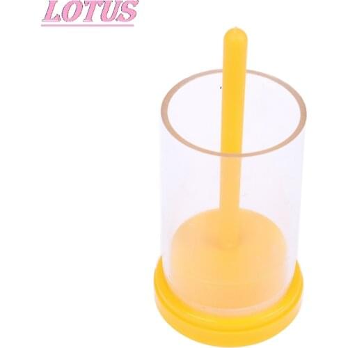 Portable Queen Bee Marking Cage Useful Marker Yellow Plastic Bottle with Soft Plunger Beekeeping Equipment Insect Bee Tool