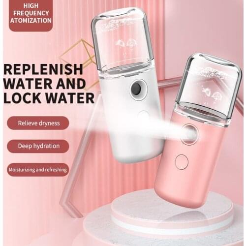 Portable Hydrating Mist Face Sprayer Facial Nebulizer Steamer USB Moisturizing Skin Care Mini 30ml Spray Beauty