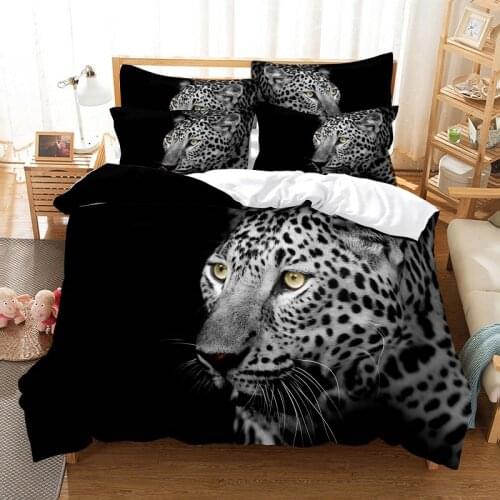 Wild Cheetah Bedding Duvet Cover Set 3d Digital Printing Bed Linen Fashion Design Comforter Cover Bedding Sets Bed Set