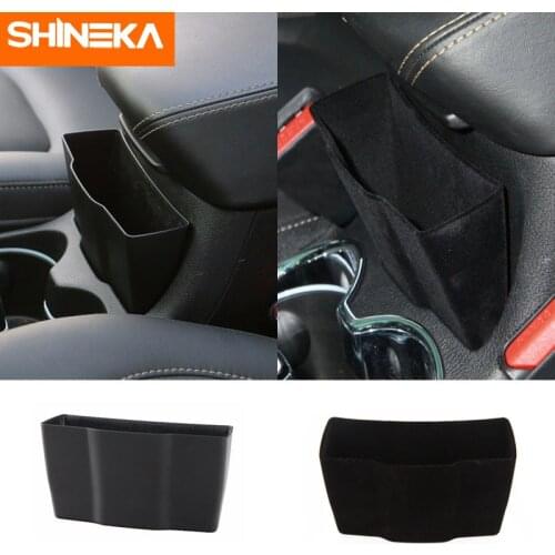 SHINEKA Stowing Tidying For Jeep Cherokee 14-16 ABS Car Seat Armrest Box Storage Organizer Box Accessories For Jeep Cherokee
