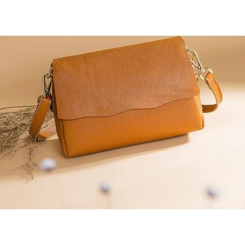 Genuine leather messenger bags for woman ladies shoulder bags handbags female cowhide Small Crossbody Bags women Clutch Purse