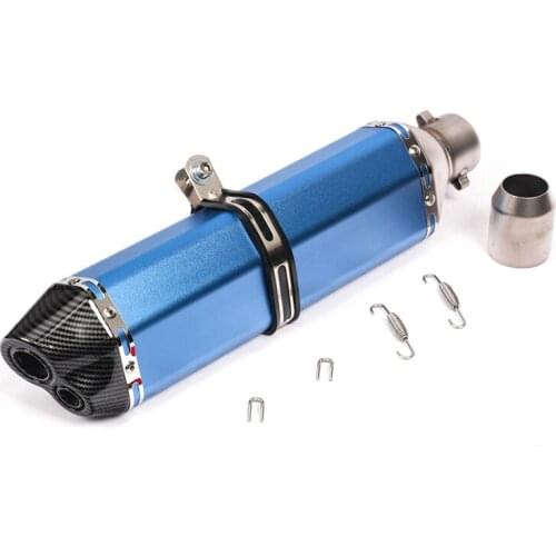 Universal Exhaust Pipe Tip Muffler Silencer Dual Double Outlet Exhaust Pipe for Motorcycle Dirt Bike ATV Exhaust