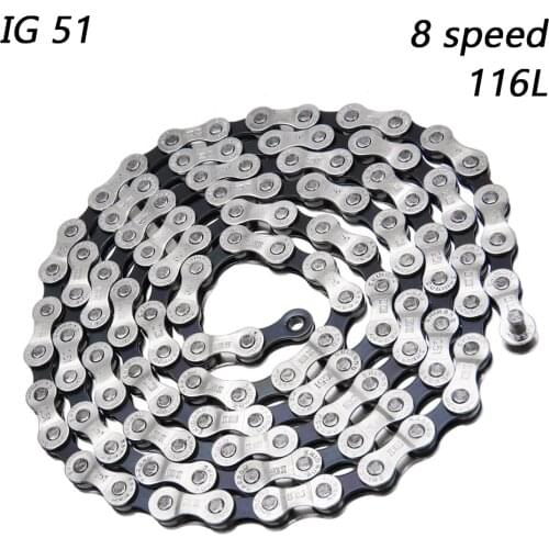 IG51 Mountain Road Bicycle Chain Accessories Bicycle Chain Mountain Road Bike Bicycle Chain 6/7/8/ Speed 18 21 24Speed 116 Links