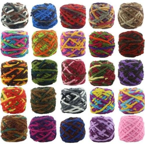 Knitted Colorful Yarn Wool Chunky thick DIY velvet Knitting chenille Colours Crochet HandCraft 100g skeins Cotton BabySoft