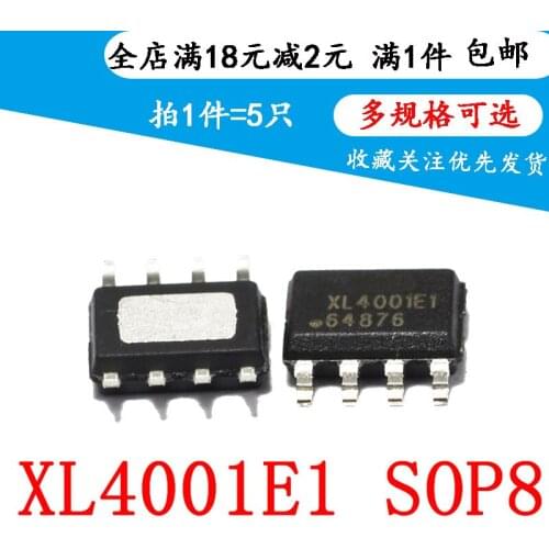 XL4001E1 SOP-8 2A 1.235-37V Step-down Monolithic Car Charger Chip (5PCS)