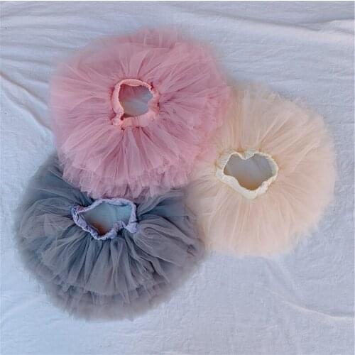 Baby Girl Skirt High Quality Pleated Tutu Ballet Skirts Ball Gown Pettiskirts Girl Fluffy Pettiskirt Solid Layer Girls Skirts