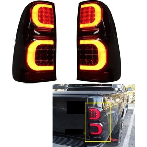 Led Rear Lights Tail Lamp Fit For Hilux Vigo 2005-2014 Car Rear Brake Light Rear Lamp High additional Lights 2006 2007 2008 2009