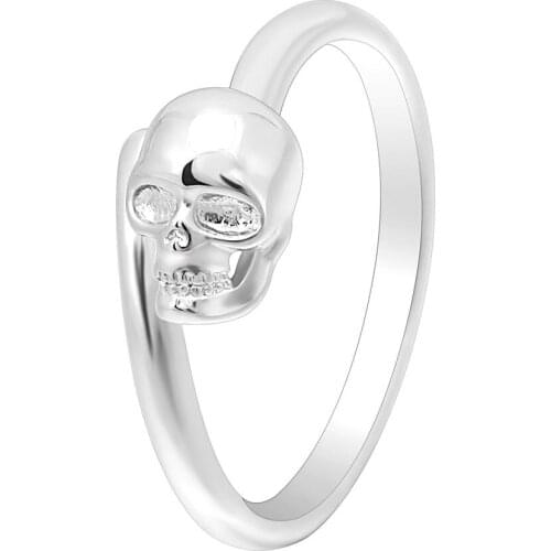 Punk Skull Silver Color Open Rings For Women Men 2018 New Adjustable Party Engagement Finger Jewelry anel Rings Gifts