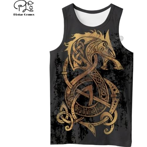 PLstar Cosmos Viking Warriors Movie Vikings Tattoo Symbol New Fashion 3DPrint Unisex Hot Summer Vest/Tank Top Mens Womens s-4