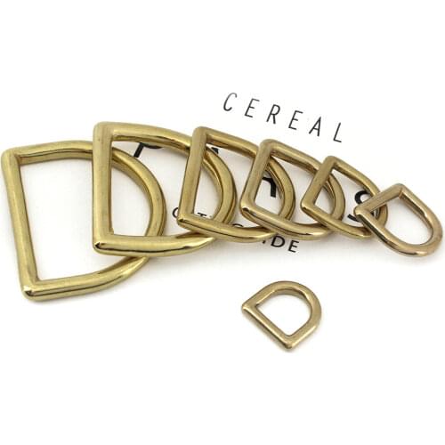 2xSolid Brass Cast Rigging D Ring Saddle Pet Dog Collar Strap Webbing Harness Dee Ring Leather Craft Bag Luggage Hardware Acce